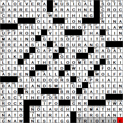 0428-13 New York Times Crossword Answers 28 Apr 13, Sunday