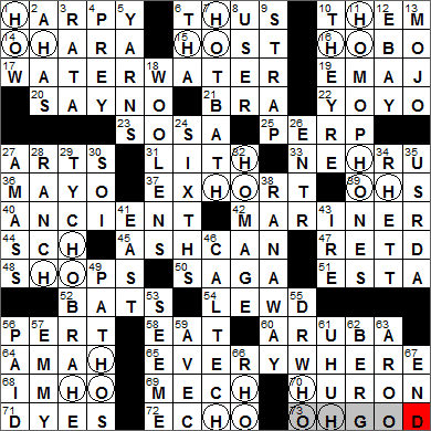 0507-13 New York Times Crossword Answers 7 May 13, Tuesday