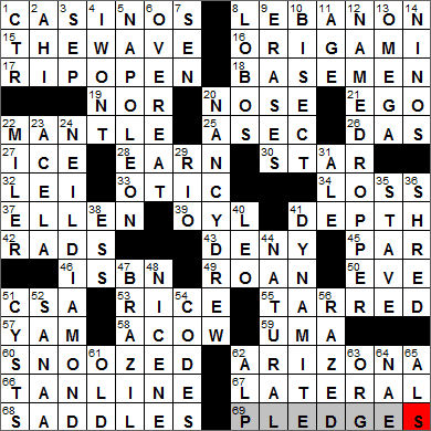 0514-13 New York Times Crossword Answers 14 May 13, Tuesday
