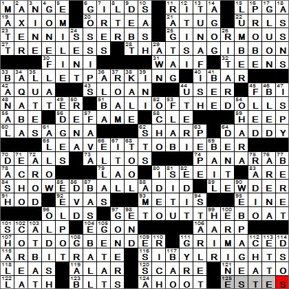 0519-13 New York Times Crossword Answers 19 May 13, Sunday