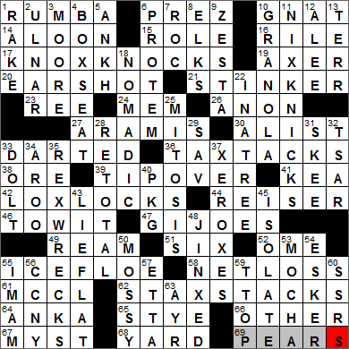 0522-13 New York Times Crossword Answers 22 May 13, Wednesday