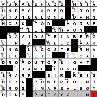 0525-13 New York Times Crossword Answers 25 May 13, Saturday