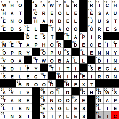 0529-13 New York Times Crossword Answers 29 May 13, Wednesday