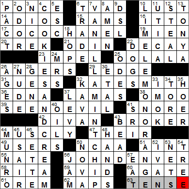 0612-13 New York Times Crossword Answers 12 Jun 13, Wednesday