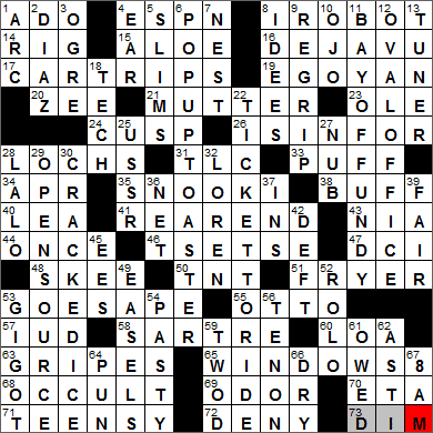 0613-13 New York Times Crossword Answers 13 Jun 13, Thursday
