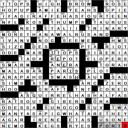 0616-13 New York Times Crossword Answers 16 Jun 13, Sunday