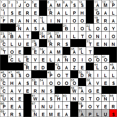 0619-13 New York Times Crossword Answers 19 Jun 13, Wednesday