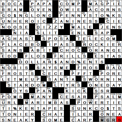 0714-13 New York Times Crossword Answers 14 Jul 13, Sunday