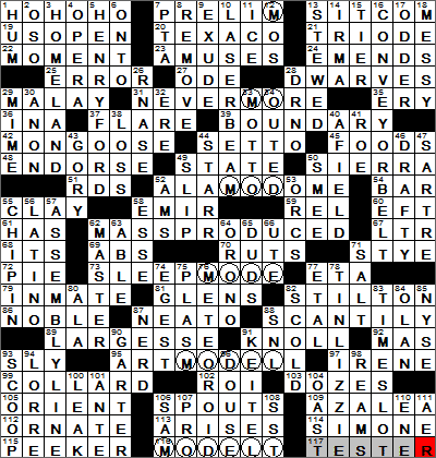 0728-13 New York Times Crossword Answers 28 Jul 13, Sunday