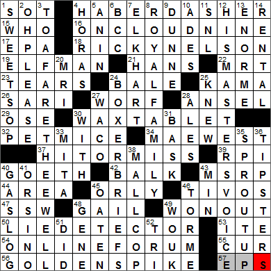0803-13 New York Times Crossword Answers  3 Aug 13, Saturday