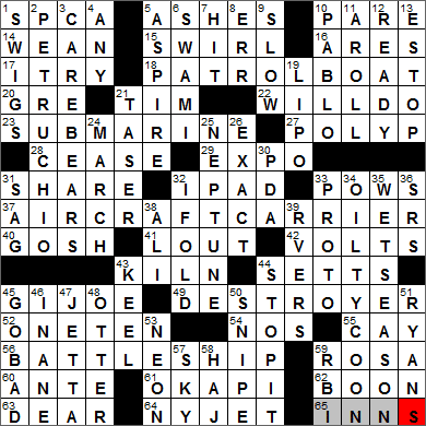 0813-13 New York Times Crossword Answers 13 Aug 13, Tuesday