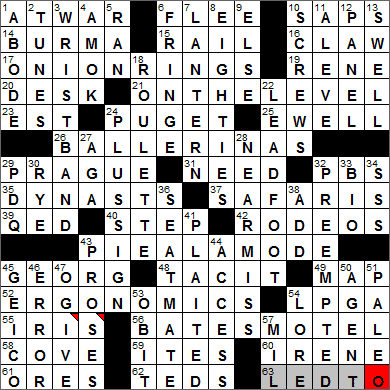 0816-13 New York Times Crossword Answers 16 Aug 13, Friday