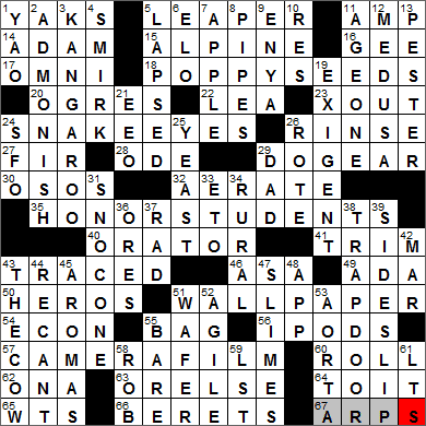 0819-13 New York Times Crossword Answers 19 Aug 13, Monday