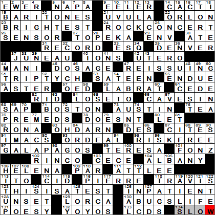 0825-13 New York Times Crossword Answers 25 Aug 13, Sunday