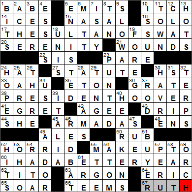 0828-13 New York Times Crossword Answers 28 Aug 13, Wednesday