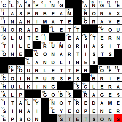 0913-13 New York Times Crossword Answers 13 Sep 13, Friday