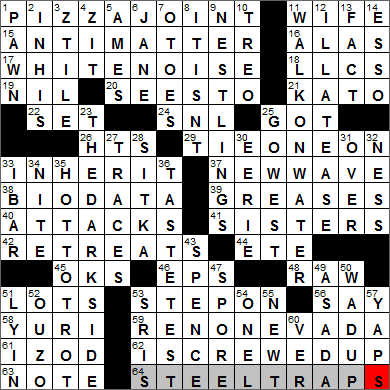 0914-13 New York Times Crossword Answers 14 Sep 13, Saturday