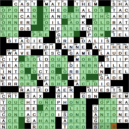 0922-13 New York Times Crossword Answers 22 Sep 13, Sunday