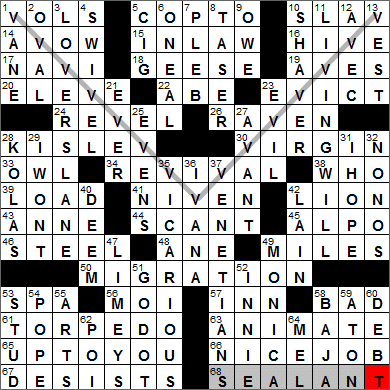 1001-13 New York Times Crossword Answers 1 Oct 13, Tuesday