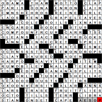 1103-13 New York Times Crossword Answers 3 Nov 13, Sunday