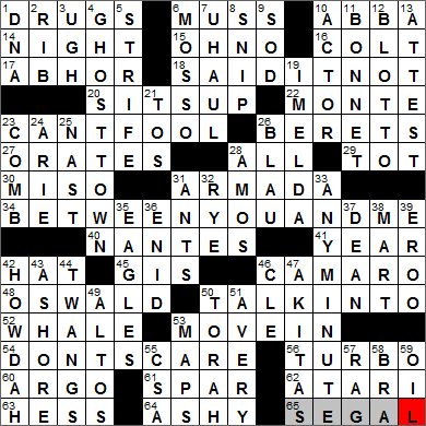1106-13 New York Times Crossword Answers 6 Nov 13, Wednesday