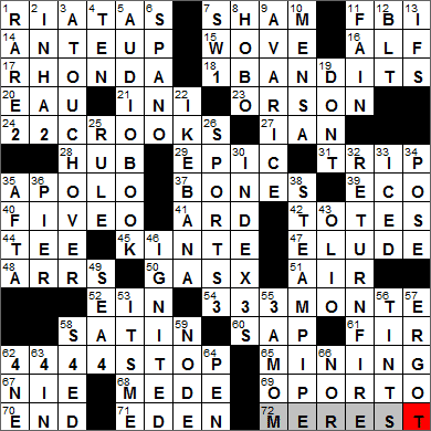 1107-13 New York Times Crossword Answers 7 Nov 13, Thursday