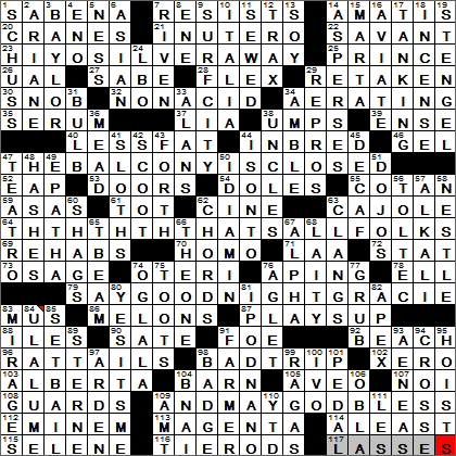 1110-13 New York Times Crossword Answers 10 Nov 13, Sunday