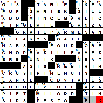 1113-13 New York Times Crossword Answers 13 Nov 13, Wednesday