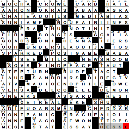 1117-13 New York Times Crossword Answers 17 Nov 13, Sunday