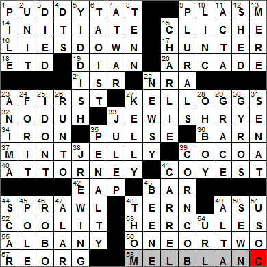 1129-13 New York Times Crossword Answers 29 Nov 13, Friday