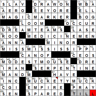 1210-13 New York Times Crossword Answers 10 Dec 13, Tuesday
