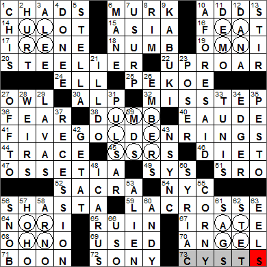 1225-13 New York Times Crossword Answers 25 Dec 13, Wednesday