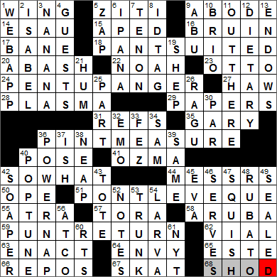 1230-13 New York Times Crossword Answers 30 Dec 13, Monday