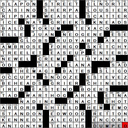 0126-14 New York Times Crossword Answers 26 Jan 14, Sunday
