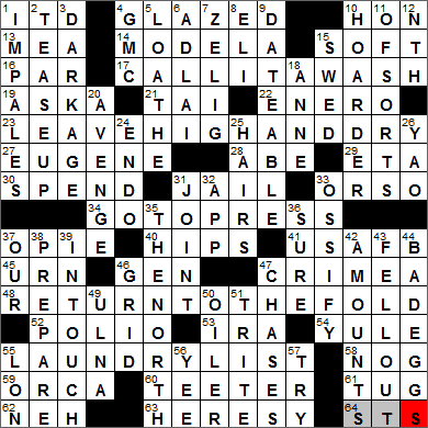 0211-14 New York Times Crossword Answers 11 Feb 14, Tuesday