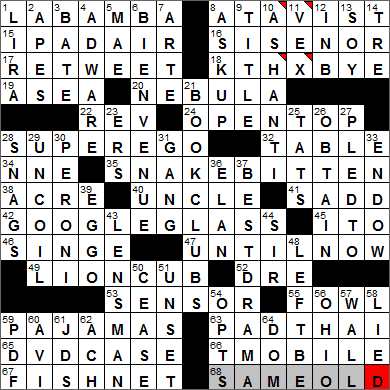 0301-14 New York Times Crossword Answers 1 Mar 14, Saturday