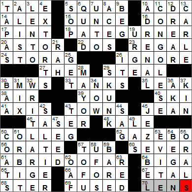 0320-14 New York Times Crossword Answers 20 Mar 14, Thursday