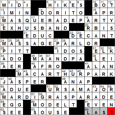 0331-14 New York Times Crossword Answers 31 Mar 14, Monday