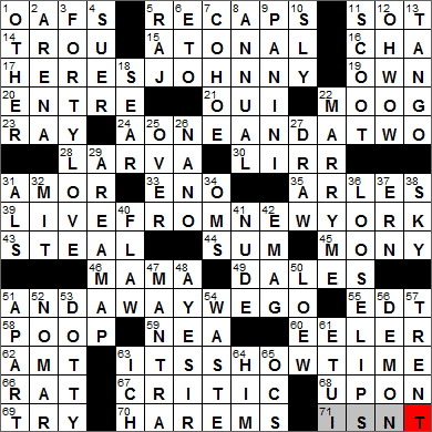0507-14 New York Times Crossword Answers 7 May 14, Wednesday
