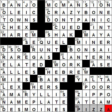 0510-14 New York Times Crossword Answers 10 May 14, Saturday