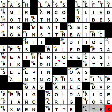 0513-14 New York Times Crossword Answers 13 May 14, Tuesday
