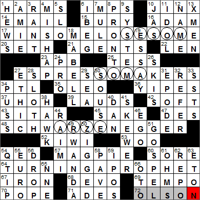 0514-14 New York Times Crossword Answers 14 May 14, Wednesday