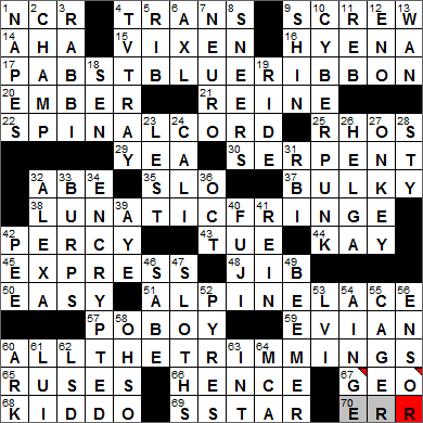 0603-14 New York Times Crossword Answers 3 Jun 14, Tuesday