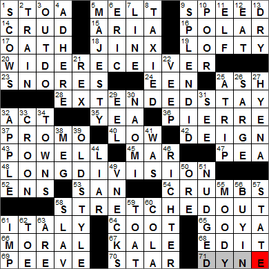 0609-14 New York Times Crossword Answers 9 Jun 14, Monday