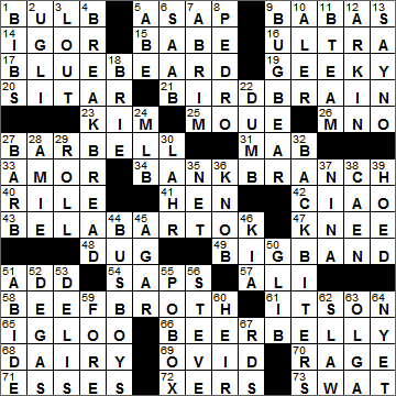 0616-14 New York Times Crossword Answers 16 Jun 14, Monday