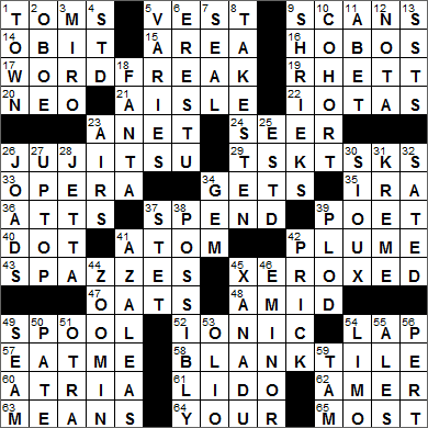 0618-14 New York Times Crossword Answers 18 Jun 14, Wednesday