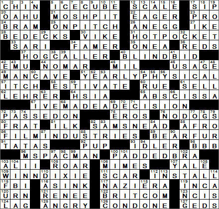 0629-14 New York Times Crossword Answers 29 Jun 14, Sunday