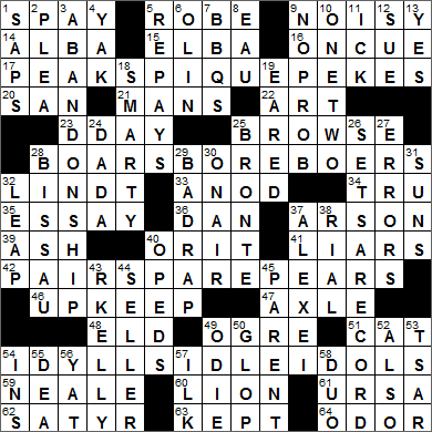 0702-14 New York Times Crossword Answers 2 Jul 14, Wednesday