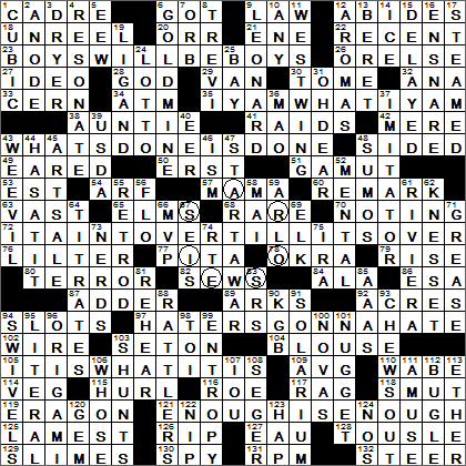 0713-14 New York Times Crossword Answers 13 Jul 14, Sunday