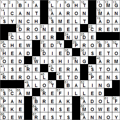 0722-14 New York Times Crossword Answers 22 Jul 14, Tuesday